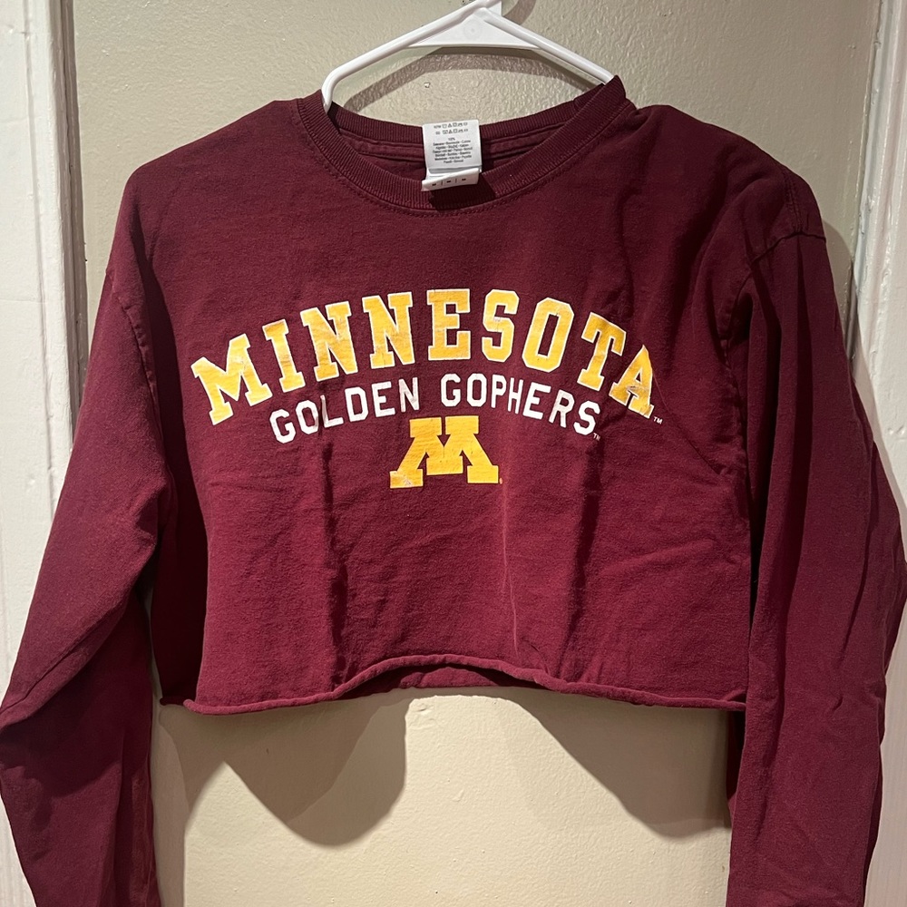 University of Minnesota Golden Gophers Cropped Long Sleeve Shirt